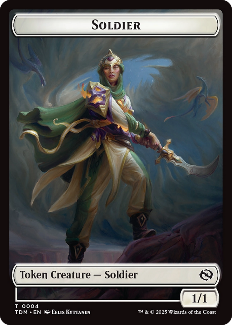 Solider (0004) // Solider (0005) Double-Sided Token [Tarkir: Dragonstorm Tokens] | Grognard Games