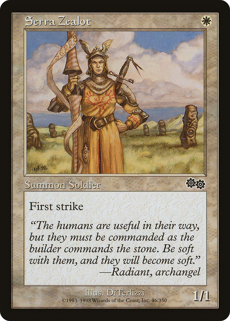 Serra Zealot [Urza's Saga] | Grognard Games