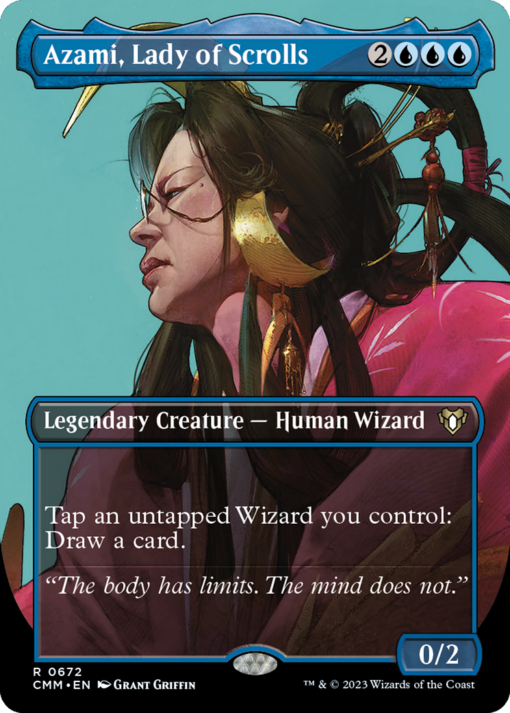 Azami, Lady of Scrolls (Borderless Profile) [Commander Masters] | Grognard Games