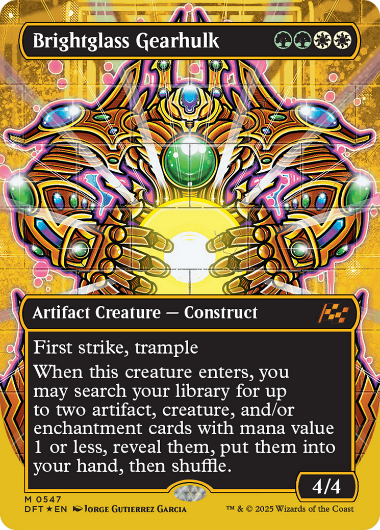 Brightglass Gearhulk (Borderless) (First-Place Foil) [Aetherdrift] | Grognard Games