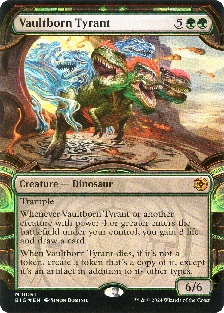 Vaultborn Tyrant (Showcase) (Raised Foil) [Outlaws of Thunder Junction: The Big Score] | Grognard Games