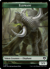 Soldier // Elephant Double-Sided Token [Commander Masters Tokens] | Grognard Games