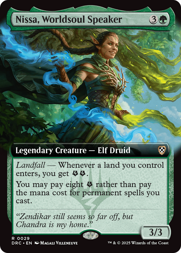 Nissa, Worldsoul Speaker (Extended Art) [Aetherdrift Commander] | Grognard Games