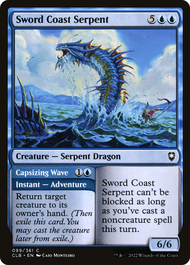 Sword Coast Serpent // Capsizing Wave [Commander Legends: Battle for Baldur's Gate] | Grognard Games