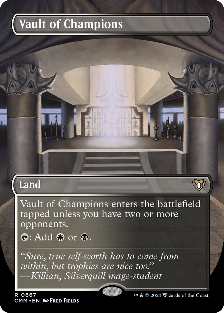Vault of Champions (Borderless Alternate Art) [Commander Masters] | Grognard Games