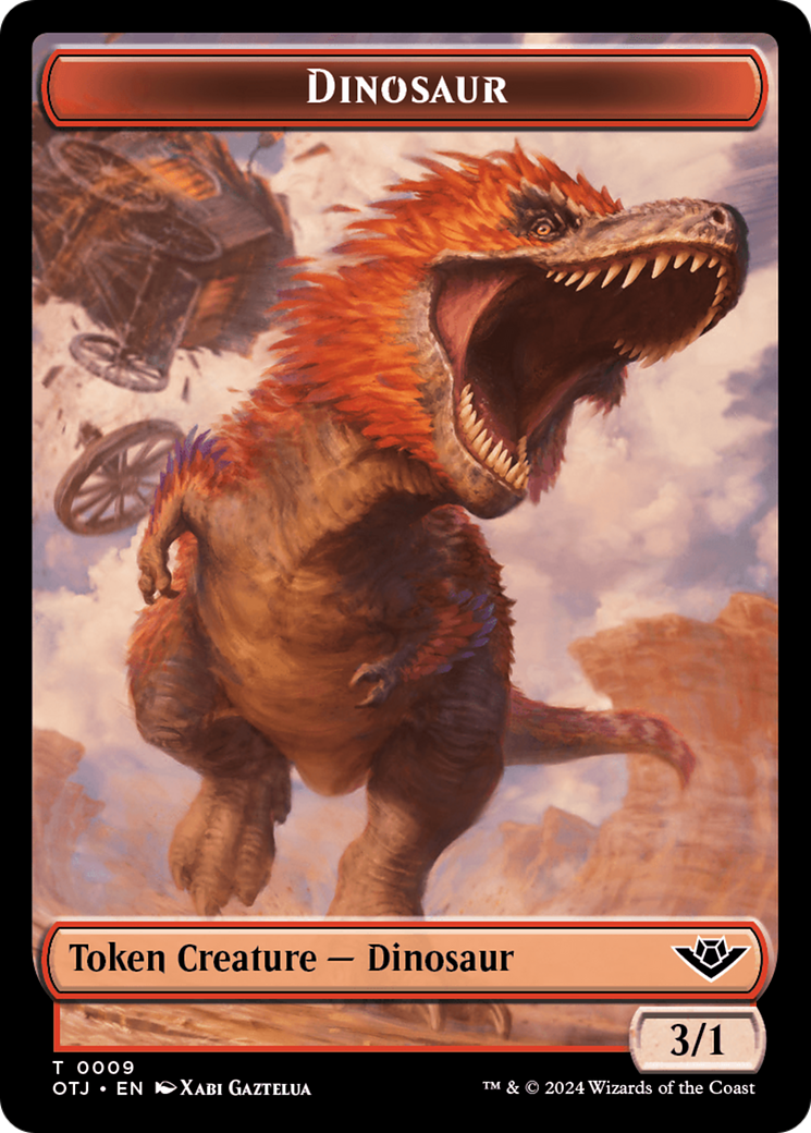 Dinosaur Token [Outlaws of Thunder Junction Tokens] | Grognard Games