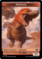 Dinosaur // Plot Double-Sided Token [Outlaws of Thunder Junction Tokens] | Grognard Games