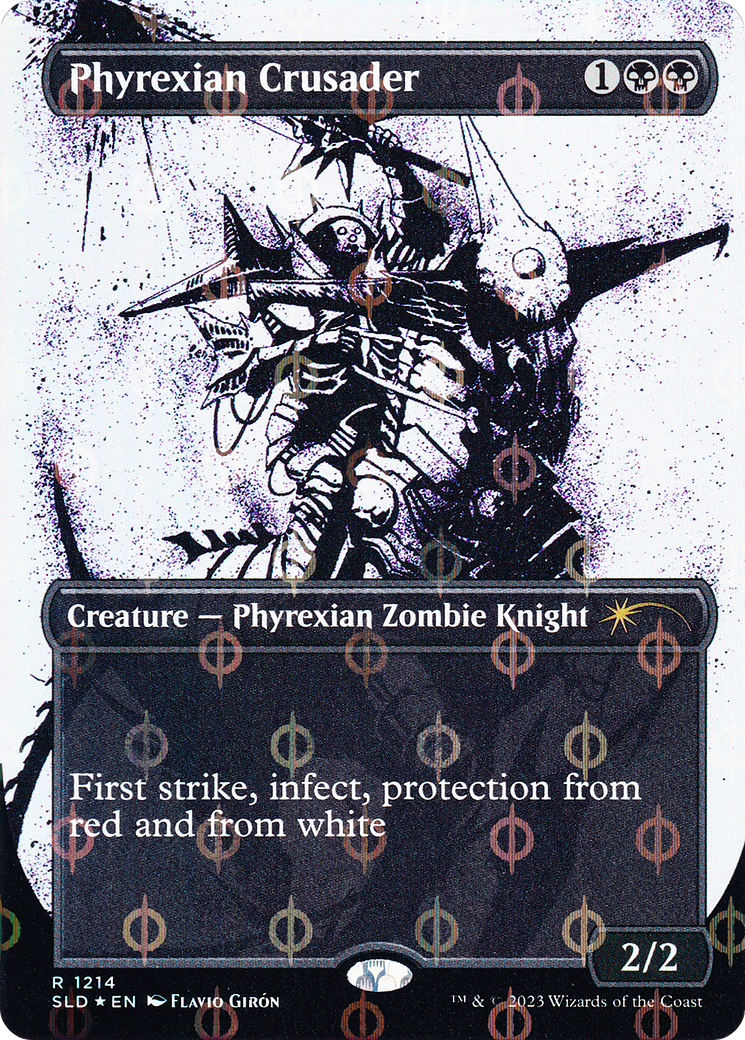 Phyrexian Crusader (Borderless Ichor Step-and-Compleat Foil) [Secret Lair Drop Series] | Grognard Games