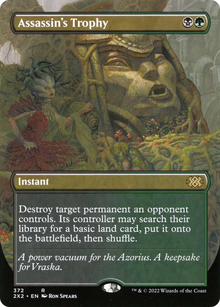 Assassin's Trophy (Borderless Alternate Art) [Double Masters 2022] | Grognard Games
