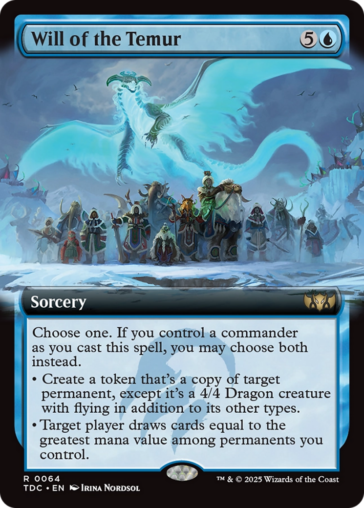 Will of the Temur (Extended Art) [Tarkir: Dragonstorm Commander] | Grognard Games