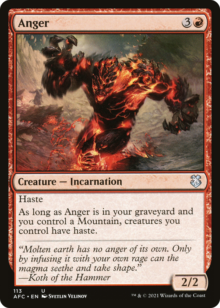 Anger [Dungeons & Dragons: Adventures in the Forgotten Realms Commander] | Grognard Games