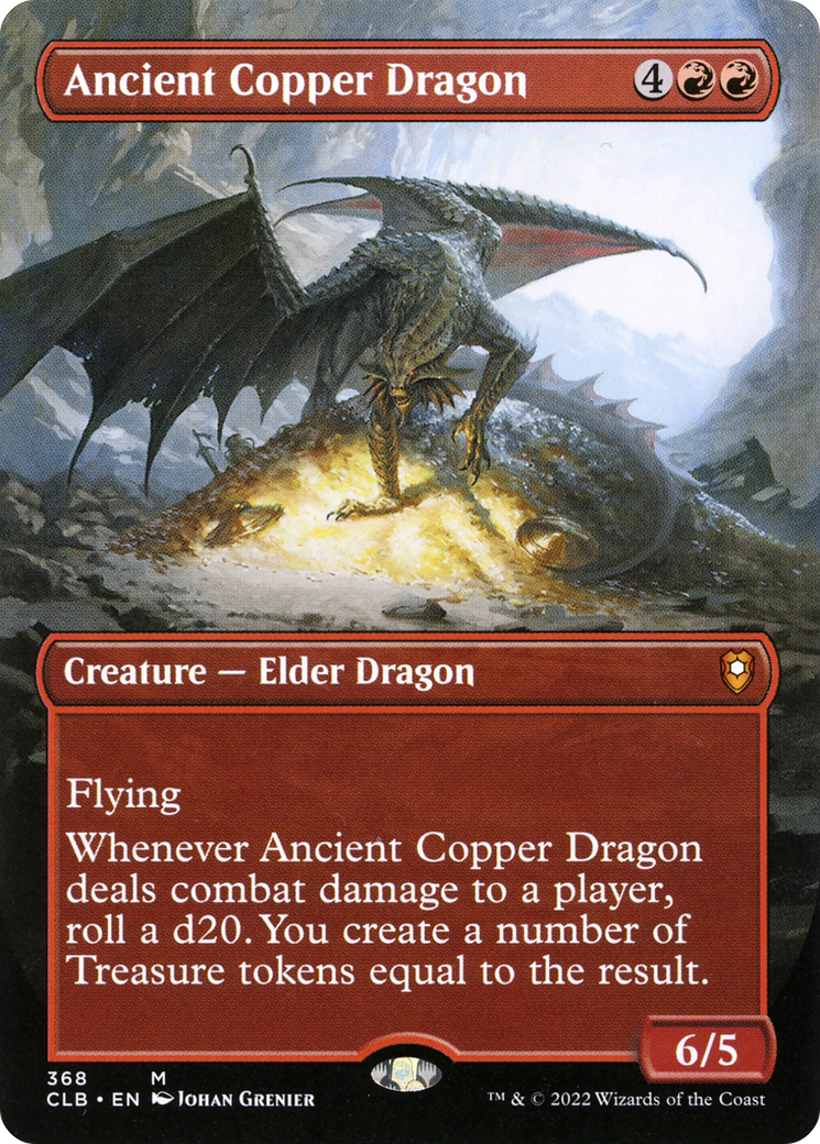 Ancient Copper Dragon (Borderless Alternate Art) [Commander Legends: Battle for Baldur's Gate] | Grognard Games