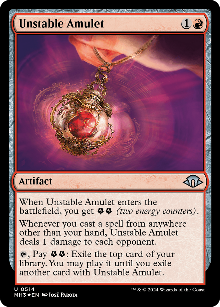 Unstable Amulet (Ripple Foil) [Modern Horizons 3] | Grognard Games