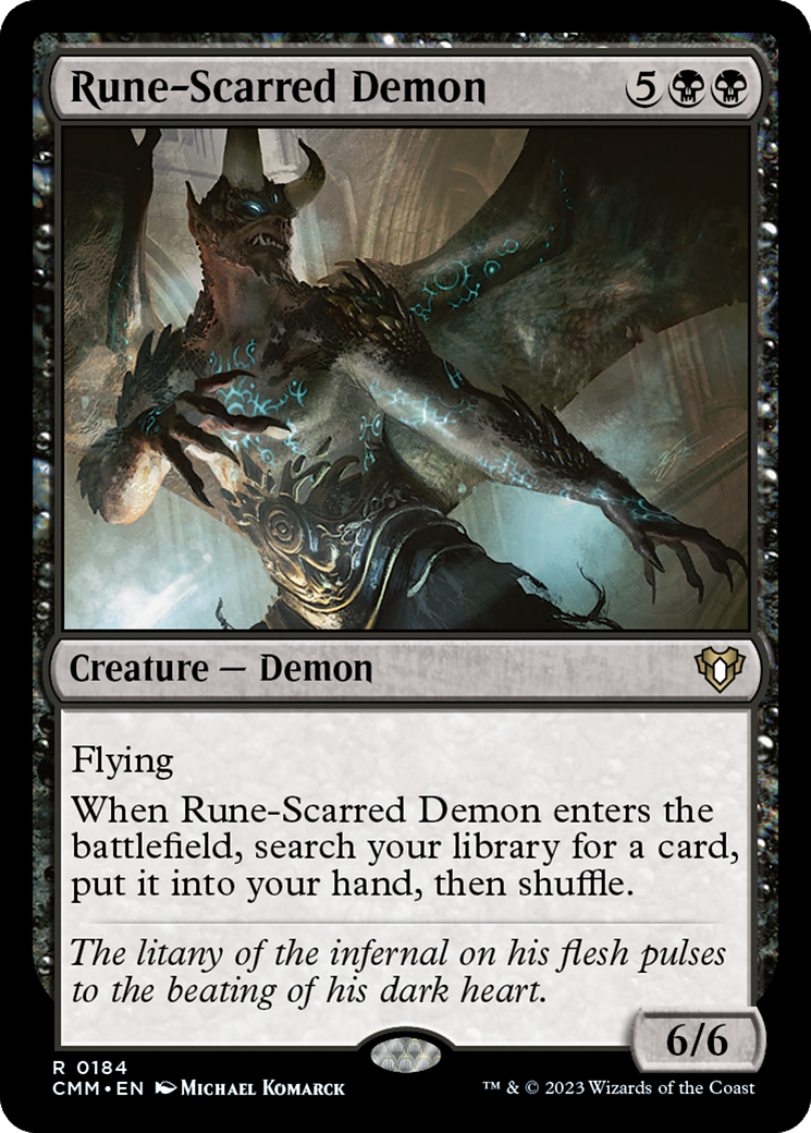 Rune-Scarred Demon (CMM-184) - Commander Masters | Grognard Games