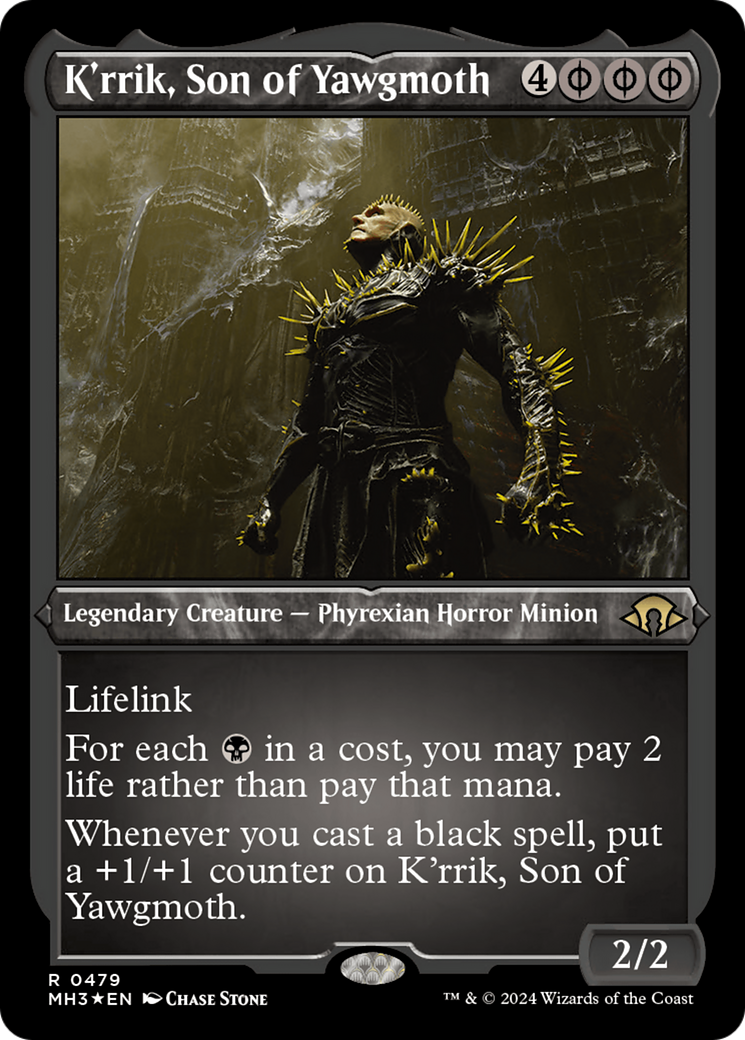 K'rrik, Son of Yawgmoth (Foil Etched) [Modern Horizons 3] | Grognard Games