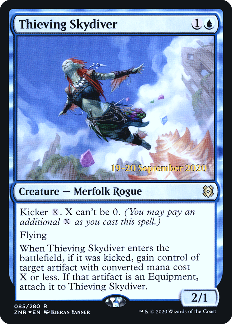 Thieving Skydiver [Zendikar Rising Prerelease Promos] | Grognard Games