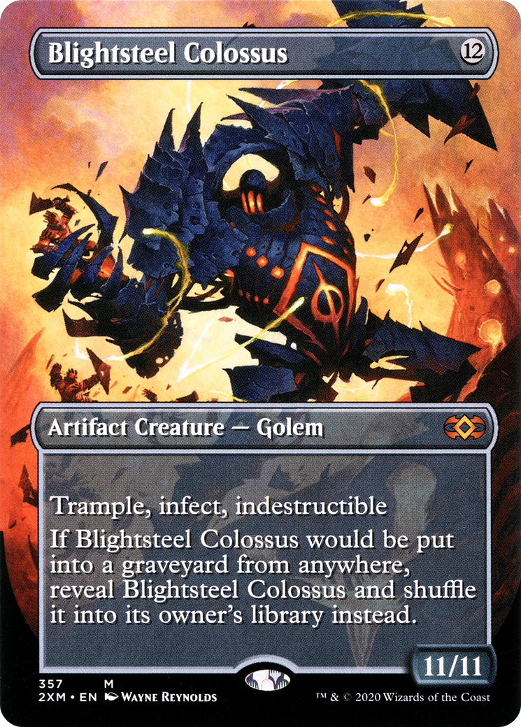 Blightsteel Colossus (Toppers) [Double Masters Extended Art] | Grognard Games