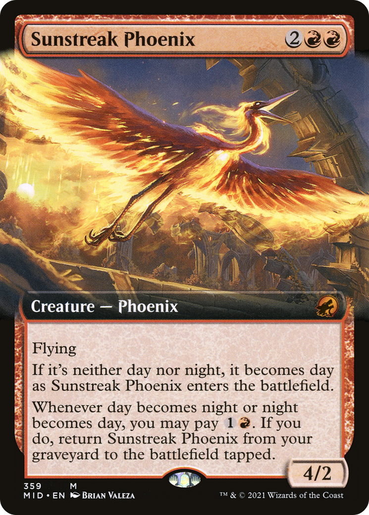 Sunstreak Phoenix (Extended) [Innistrad: Midnight Hunt] | Grognard Games