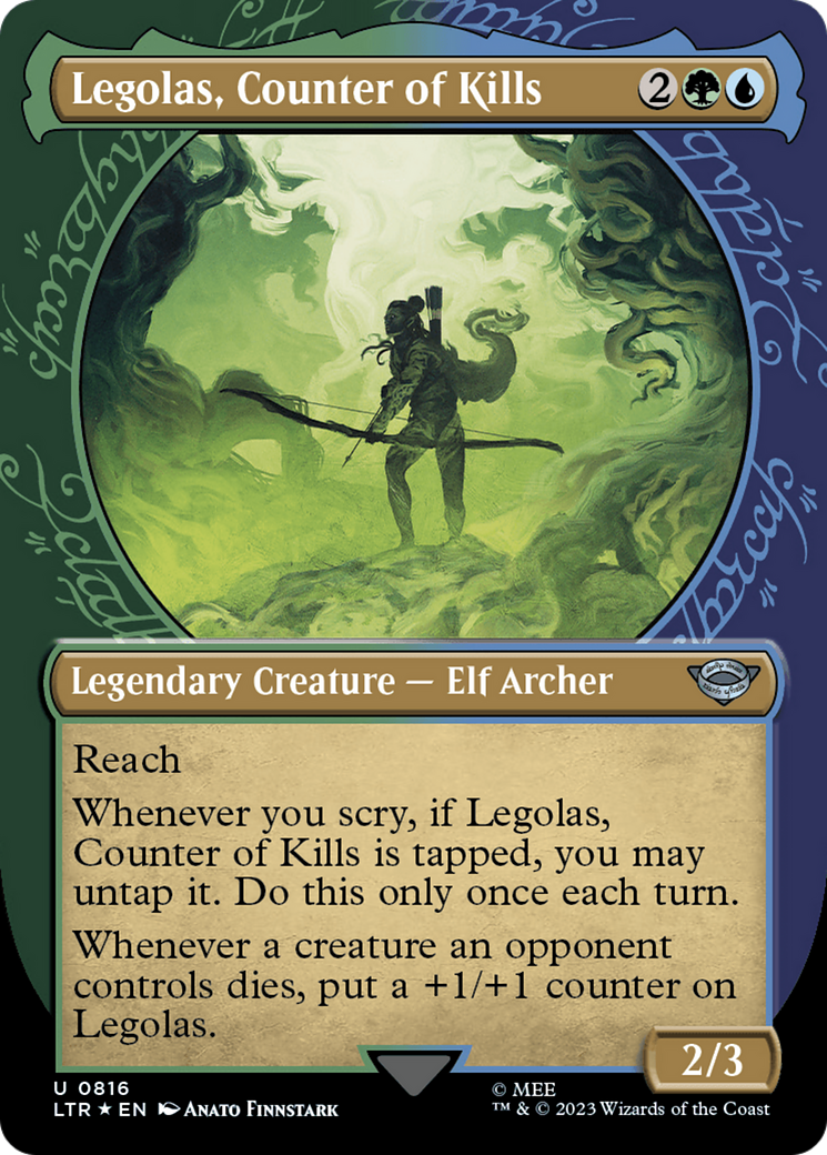 Legolas, Counter of Kills (Showcase) (Surge Foil) [The Lord of the Rings: Tales of Middle-Earth] | Grognard Games