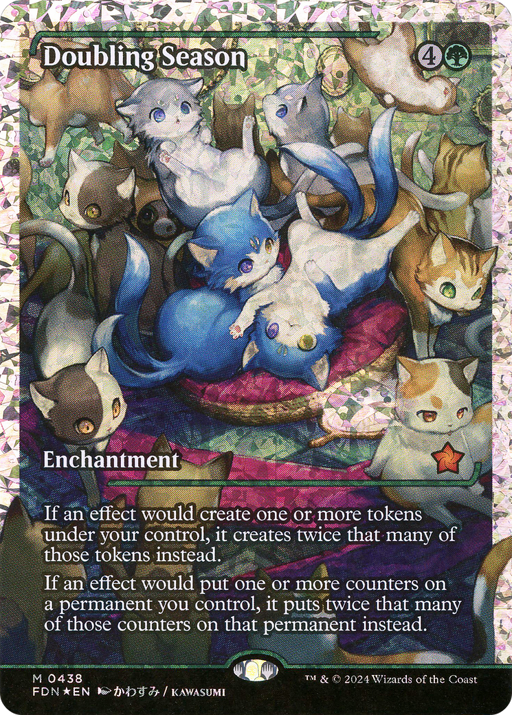 Doubling Season (Showcase) (Fracture Foil) (Japanese) [Foundations] | Grognard Games