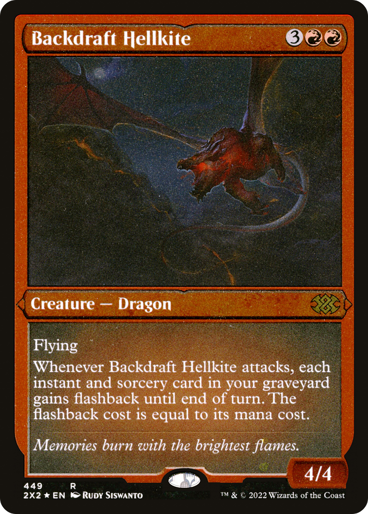 Backdraft Hellkite (Foil Etched) (2X2-449) - Double Masters 2022 Foil | Grognard Games