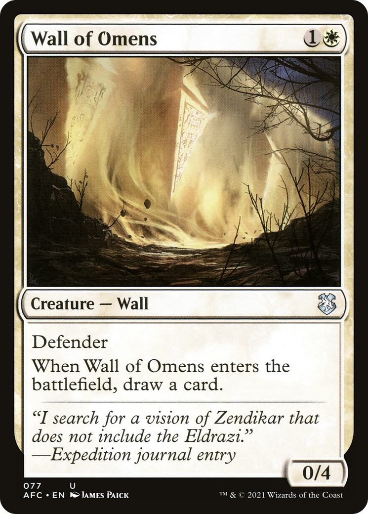Wall of Omens [Dungeons & Dragons: Adventures in the Forgotten Realms Commander] | Grognard Games