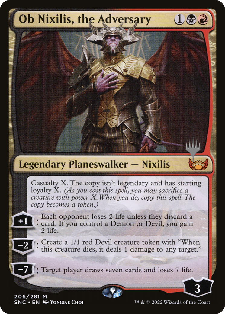 Ob Nixilis, the Adversary (Promo Pack) [Streets of New Capenna Promos] | Grognard Games