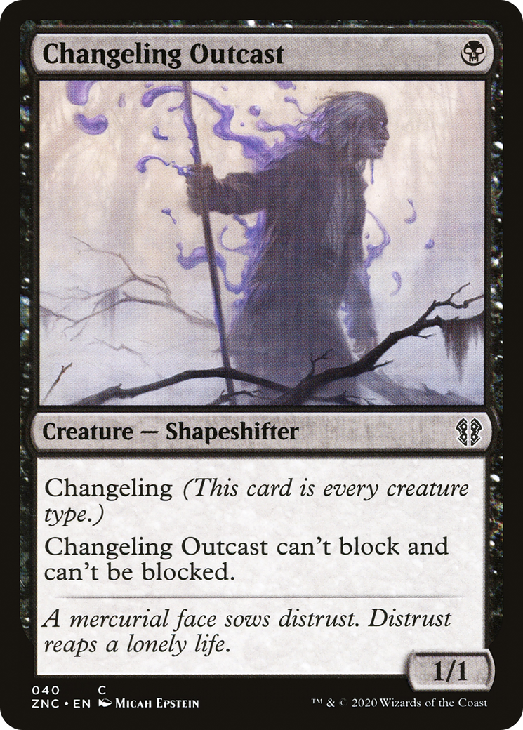 Changeling Outcast [Zendikar Rising Commander] | Grognard Games