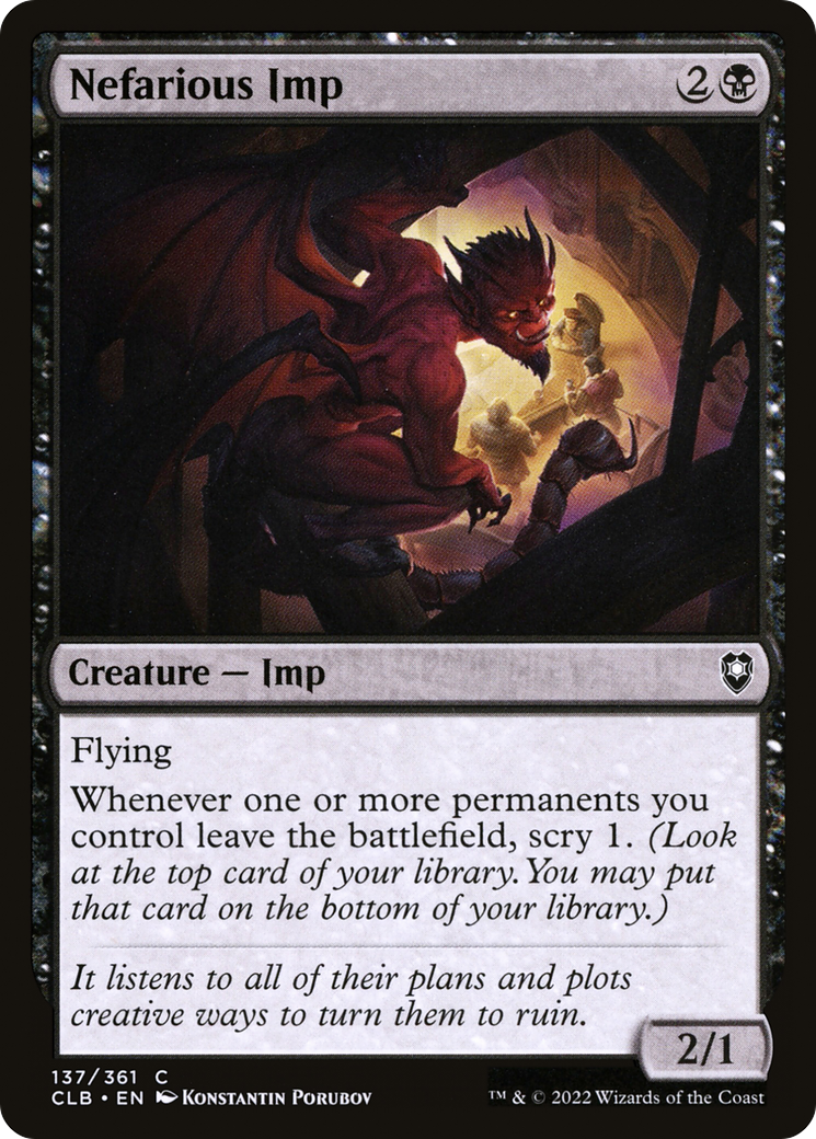 Nefarious Imp [Commander Legends: Battle for Baldur's Gate] | Grognard Games