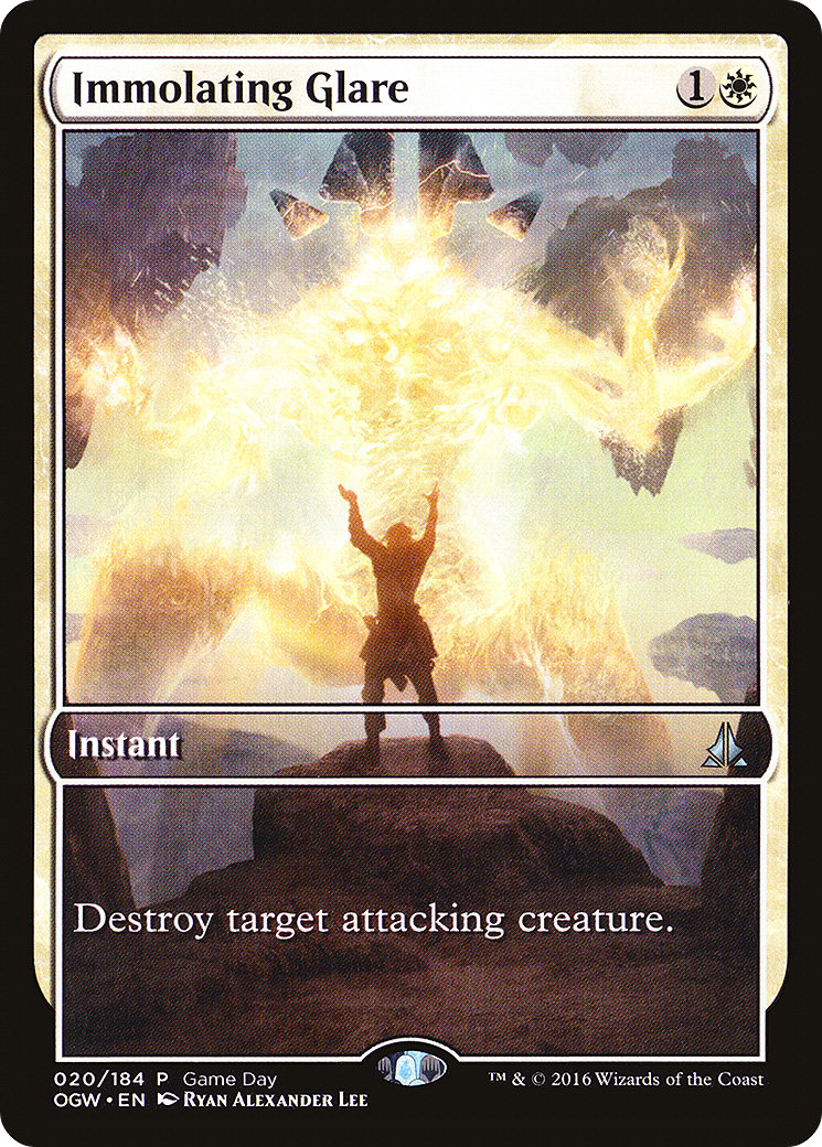 Immolating Glare (Game Day) (Extended) [Oath of the Gatewatch Promos] | Grognard Games