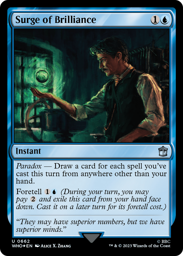 Surge of Brilliance (Surge Foil) [Doctor Who] | Grognard Games
