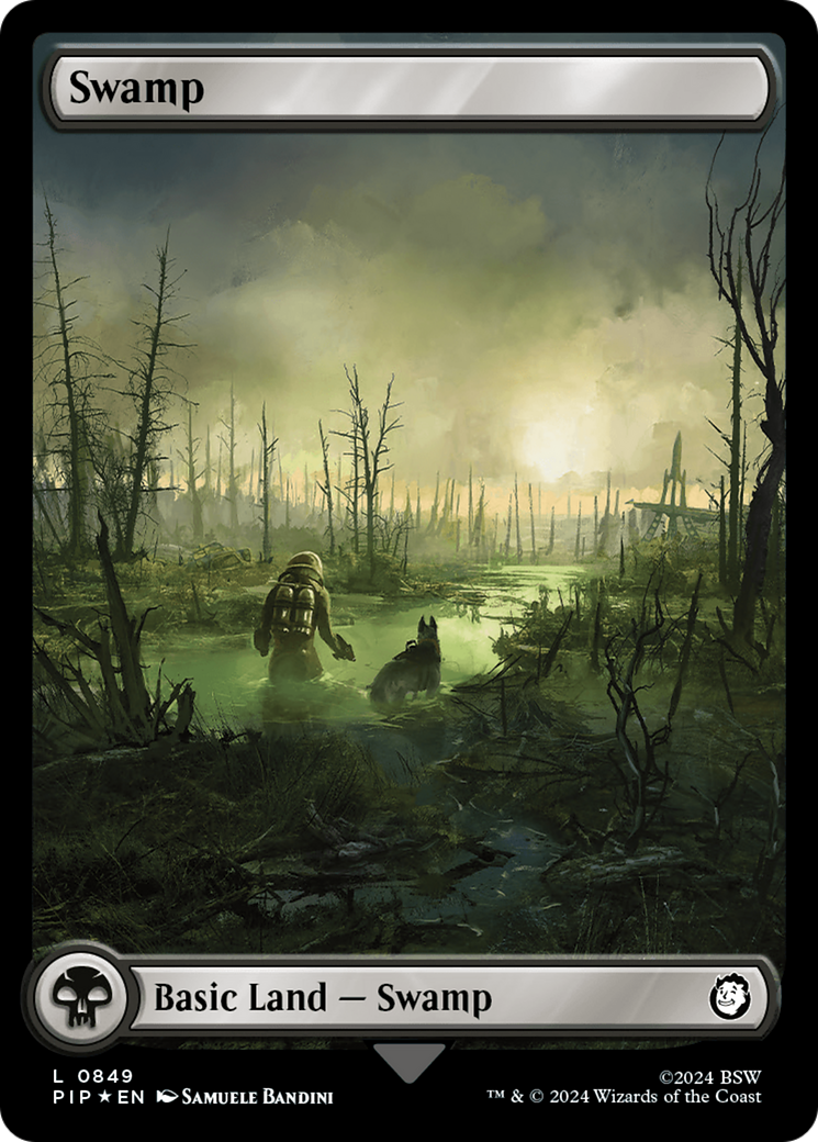 Swamp (0849) (Surge Foil) [Fallout] | Grognard Games