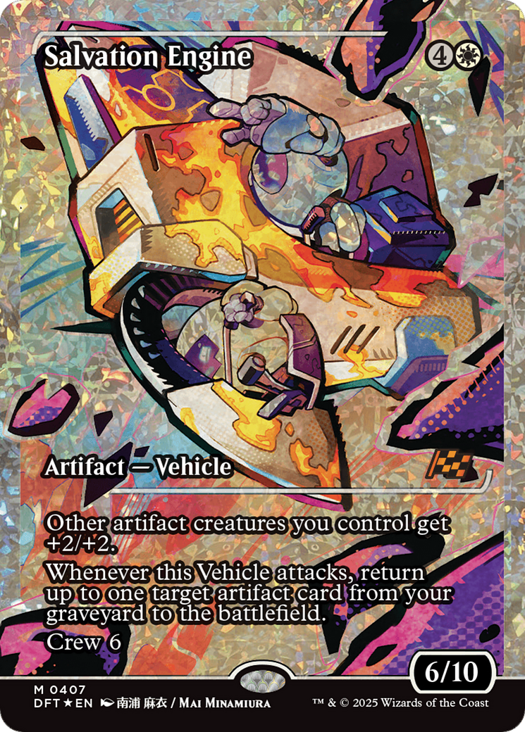 Salvation Engine (Showcase Fracture Foil) (Japanese) [Aetherdrift] | Grognard Games