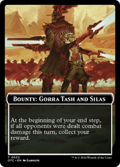 Bounty: Gorra Tash and Silas // Bounty Rules Double-Sided Token [Outlaws of Thunder Junction Commander Tokens] | Grognard Games