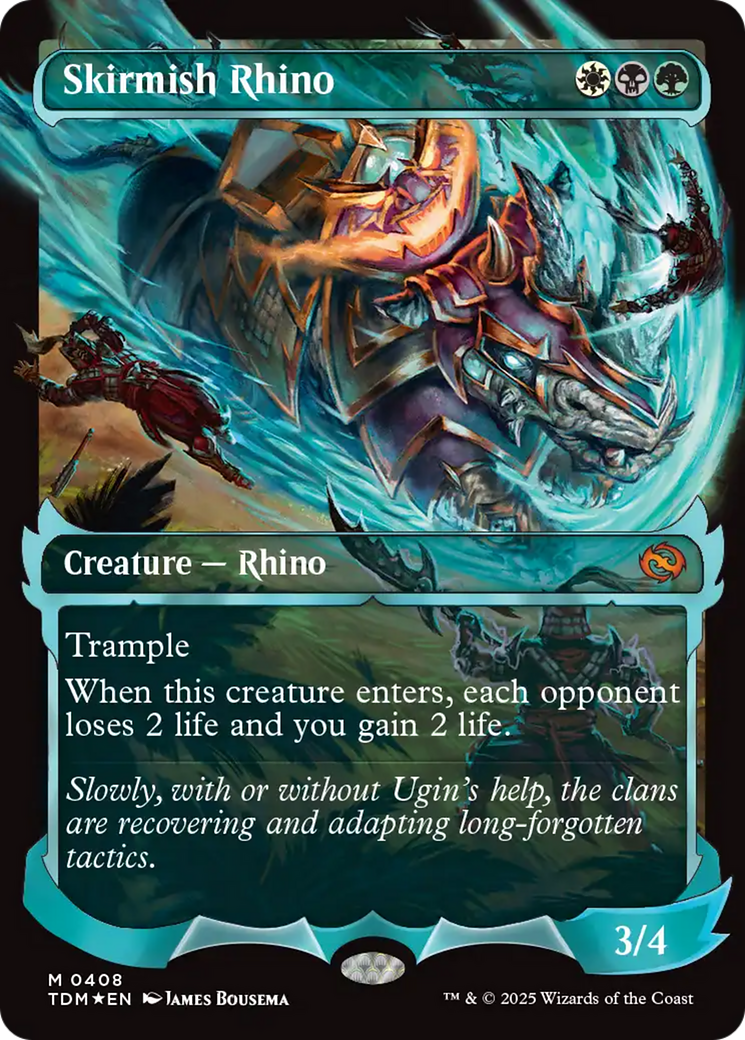 Skirmish Rhino (0408) (Showcase) [Tarkir: Dragonstorm] | Grognard Games
