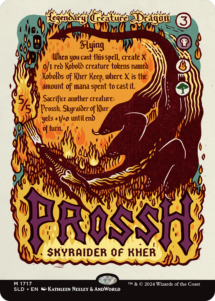 Prossh, Skyraider of Kher (SLD-1717) - Secret Lair Drop (Borderless) Foil | Grognard Games