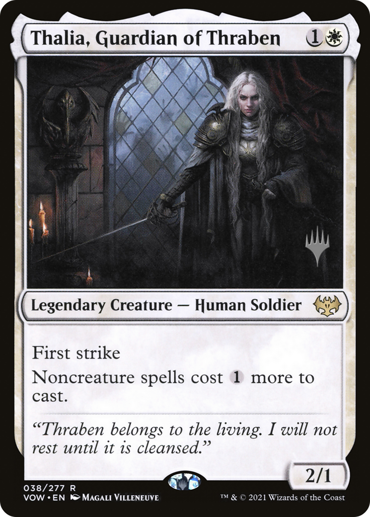 Thalia, Guardian of Thraben (Promo Pack) [Innistrad: Crimson Vow Promos] | Grognard Games