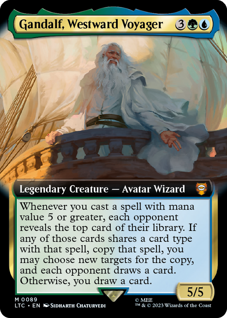 Gandalf, Westward Voyager (Extended Art) [The Lord of the Rings: Tales of Middle-Earth Commander] | Grognard Games