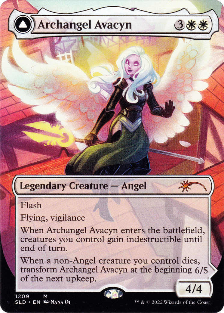 Archangel Avacyn // Avacyn, the Purifier (Display Commander) (Borderless) [Secret Lair: From Cute to Brute] | Grognard Games