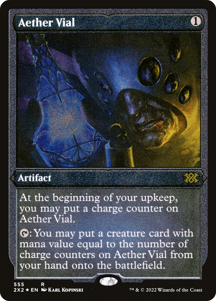 Aether Vial (Foil Etched) (2X2-555) - Double Masters 2022 Foil | Grognard Games