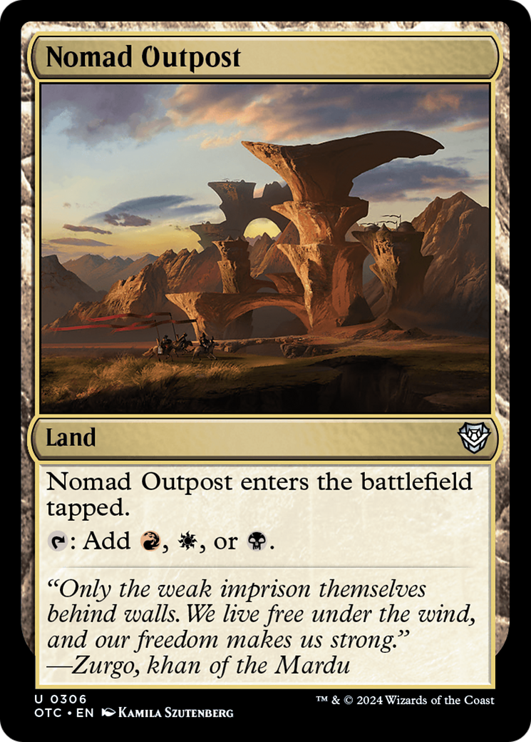 Nomad Outpost [Outlaws of Thunder Junction Commander] | Grognard Games