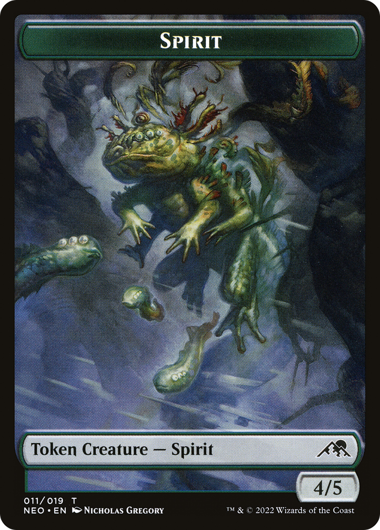 Spirit Token (011) [Kamigawa: Neon Dynasty Tokens] | Grognard Games