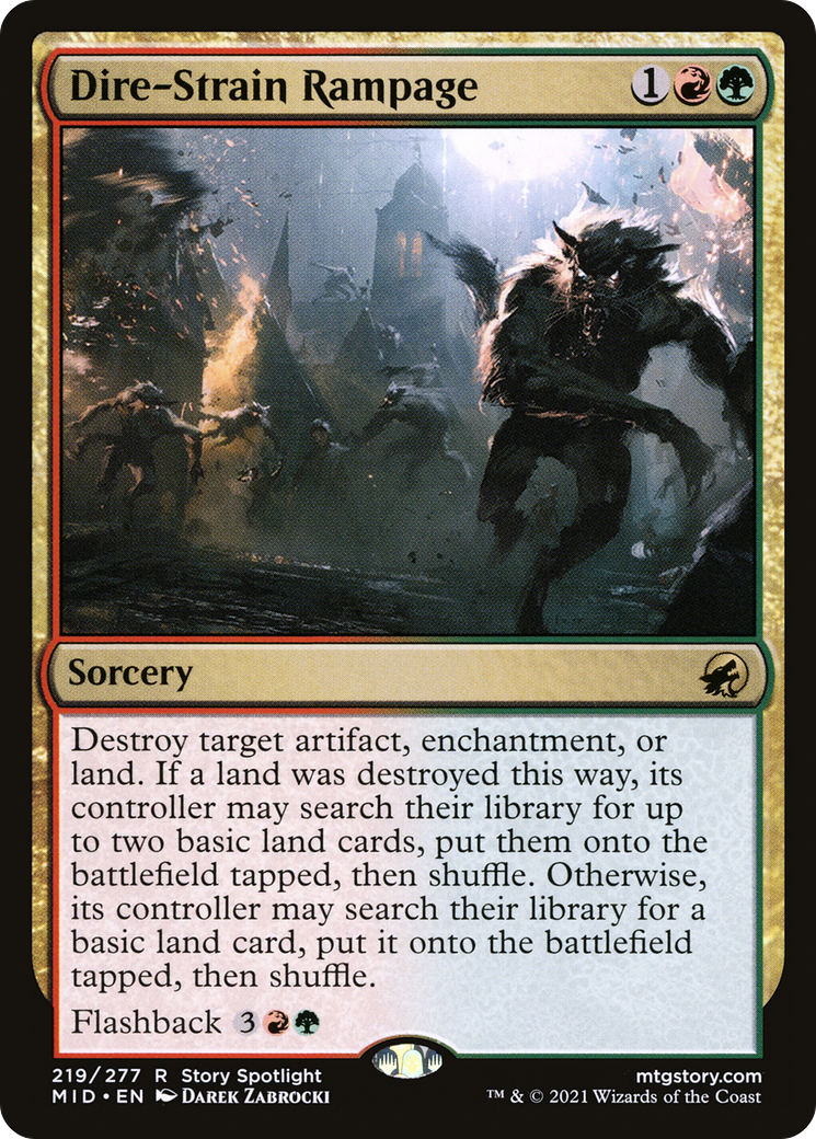 Dire-Strain Rampage [Innistrad: Midnight Hunt] | Grognard Games