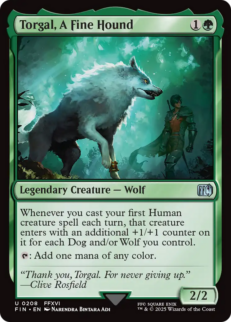 Torgal, A Fine Hound (FIN-208) - FINAL FANTASY Foil | Grognard Games