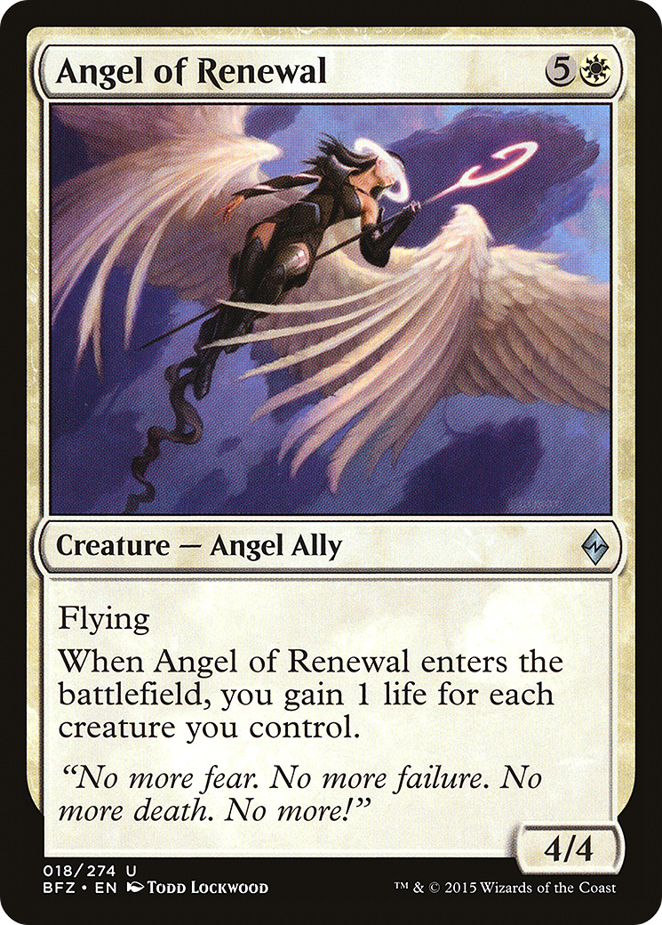 Angel of Renewal (BFZ-018) - Battle for Zendikar Foil | Grognard Games