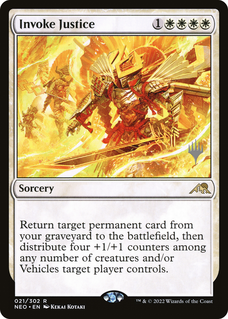 Invoke Justice (Promo Pack) [Kamigawa: Neon Dynasty Promos] | Grognard Games