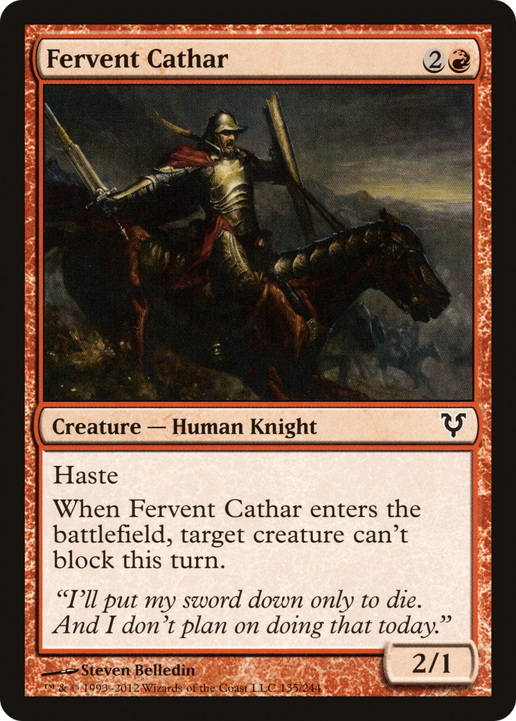 Fervent Cathar (AVR-135) - Avacyn Restored | Grognard Games