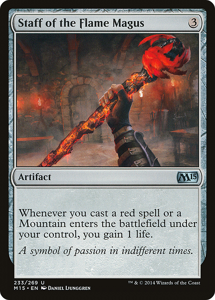 Staff of the Flame Magus (M15-233) - Magic 2015 Foil | Grognard Games