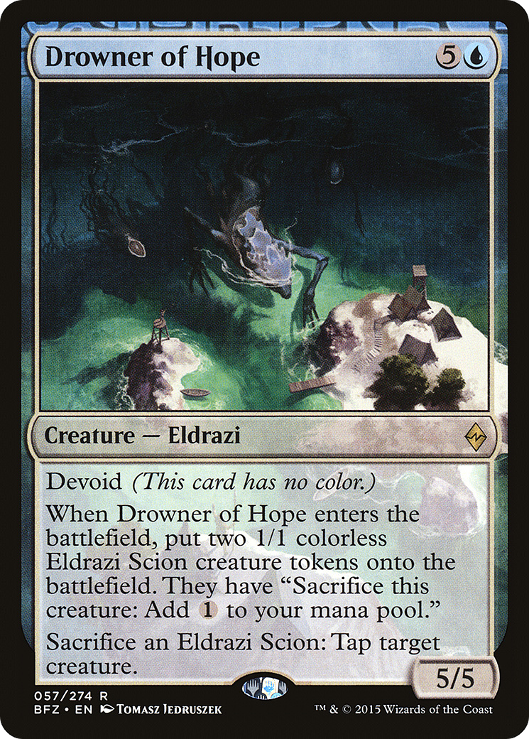 Drowner of Hope (BFZ-057) - Battle for Zendikar: (devoid) | Grognard Games