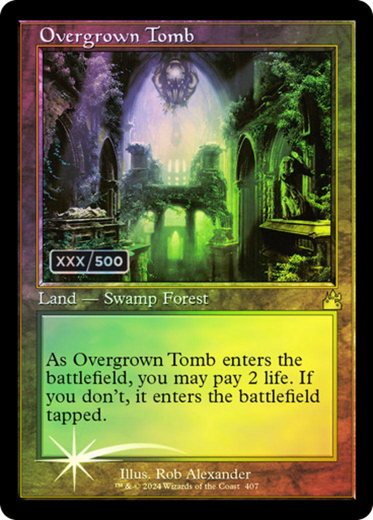 Overgrown Tomb (Retro) (Serialized) [Ravnica Remastered] | Grognard Games